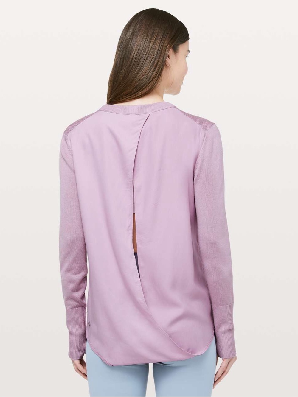 Long-Sleeve Lululemon Still At Ease Pullover Pink SZ 8